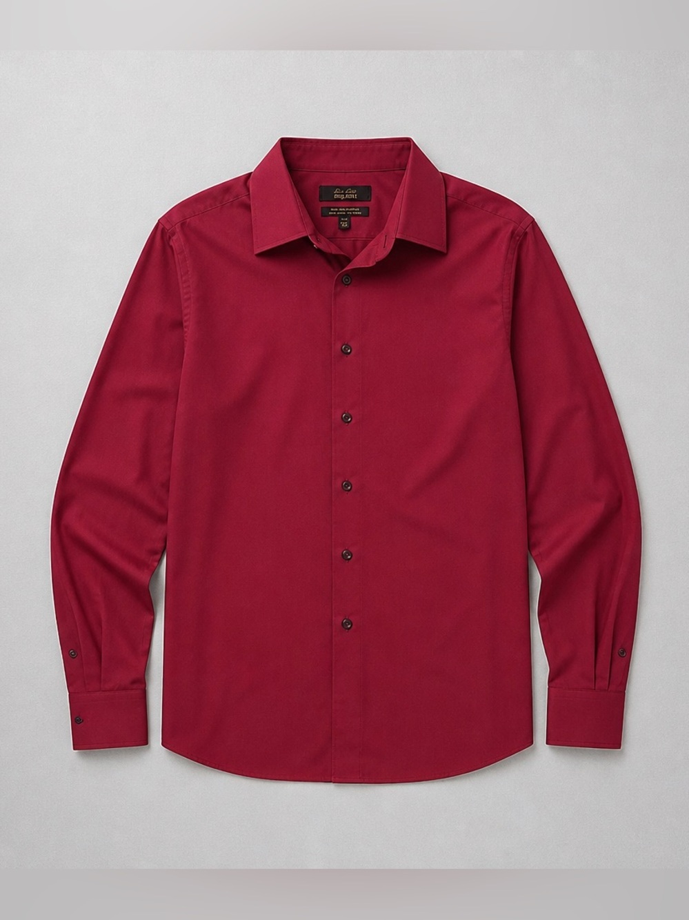 Murano Men's Dress Shirt in Deep Burgundy